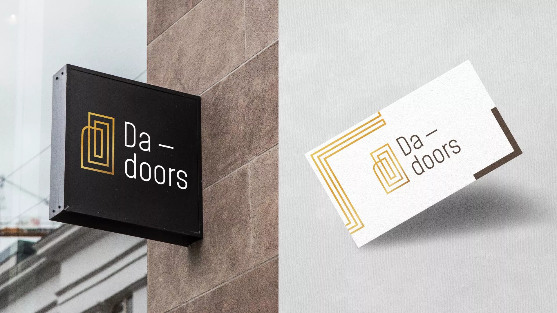 Разработка логотипа для компании «DA-DOORS» в Снежногорске